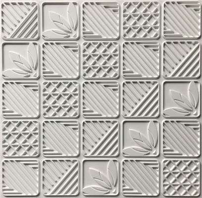 DIY هندسية 3D PVC لوحات الحائط قابل للغسل صديقة للبيئة العمق 0.1 سم