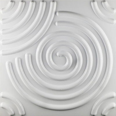 ألواح الجدران البلاستيكية ثلاثية الأبعاد الحديثة الوزن 1.36 كجم / متر مربع مات أبيض اللون دخان والدليل
